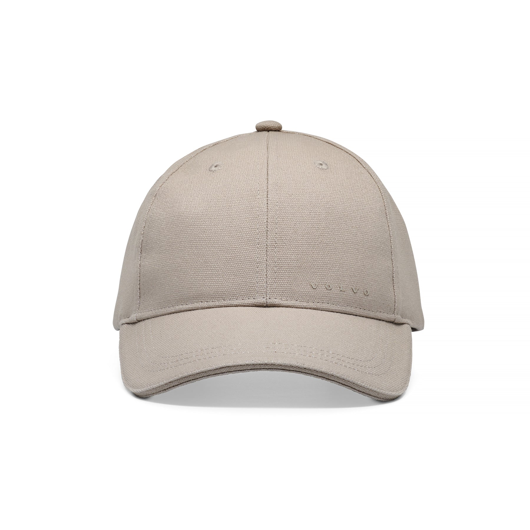 Beige baseball cap on a white background