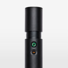 Close-up view of the Volvo Flashlight, focusing on the on-off switch with different lighting modes and an SOS flash function.