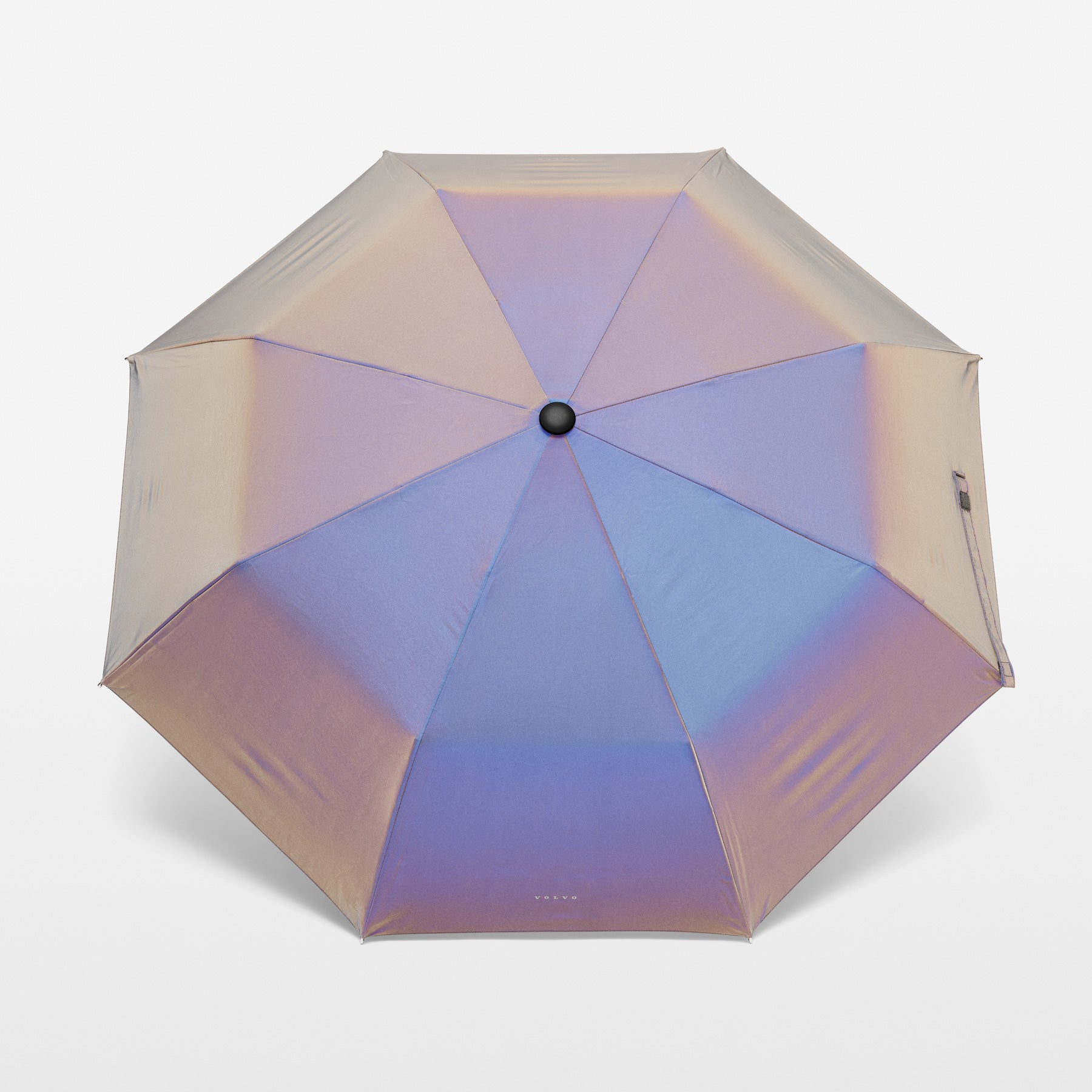 Reflective umbrella on a light gray background