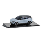 Model car on a display stand with a white background